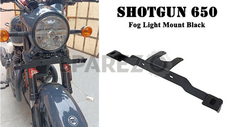 Fit For Royal Enfield Shotgun 650 Fog Light Mount Black - SPAREZO